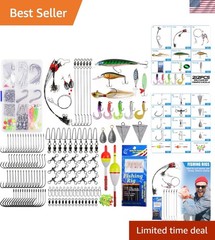 212-Piece Fishing Gear Kit with Lures, Hooks, and More – Angler’s Dream