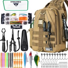 Fishing Backpack Tackle Sling Bag-Backpack with Rod Holder- Lightweight Tackl…