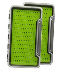 Aventik Fly Fishing Boxes Silicone Super Slim Fishing Storage 2pcs-g048lb