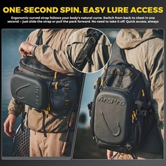 ARCPRO X500 Fishing Sling Pack for 2×3600 Trays Water-Resistant