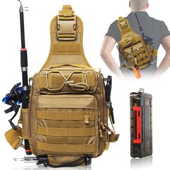 Aertiavty Fishing Backpack with Tackle Boxes, Fishing Tackle Bag with Rod Hol…