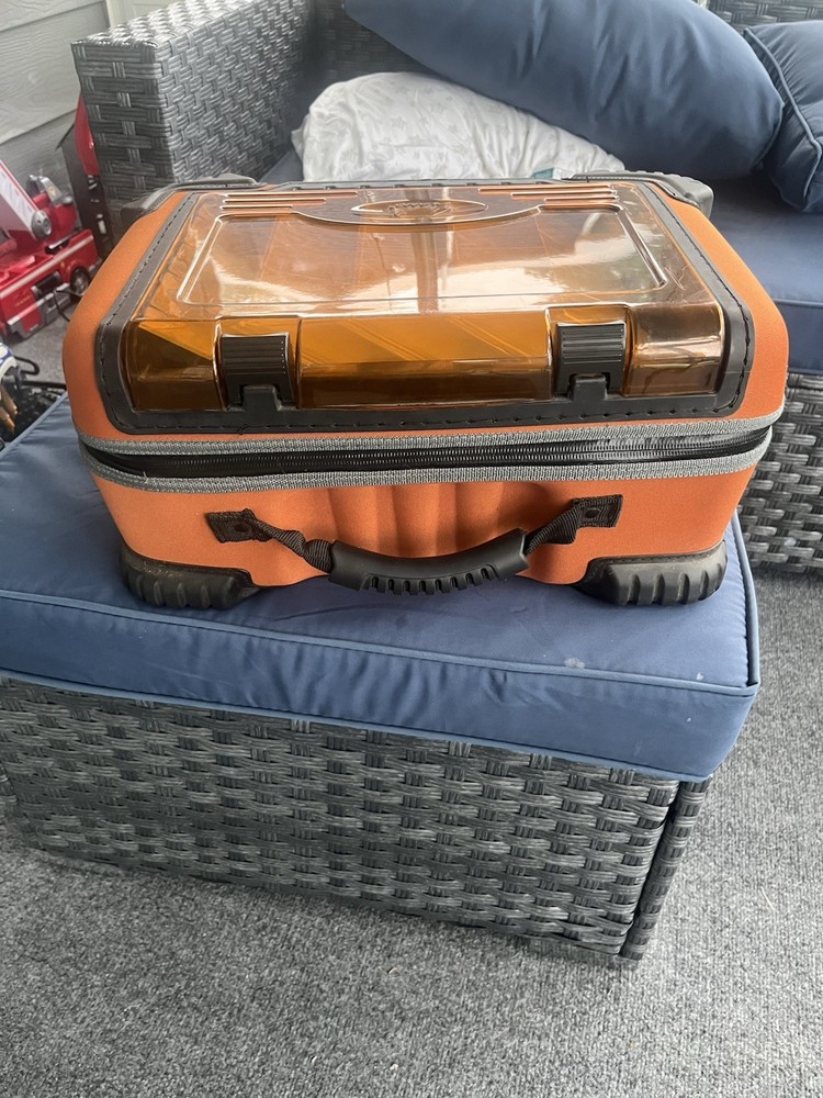 Orange Plano Tackle Case Bag, Broken Zipper Pull Tabs G