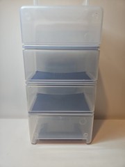 4510 Super Half Satchel Soft Bait Organizer 15x8x6.25-Inch, Clear 4 Compartments