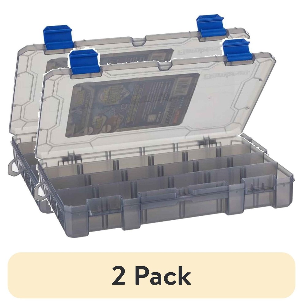 Tackle Box and Bait Storage Organizer Plastic Case 11 Inches Long 2 Pack