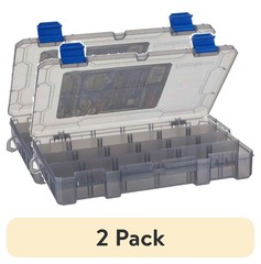 Tackle Box and Bait Storage Organizer Plastic Case 11 Inches Long 2 Pack