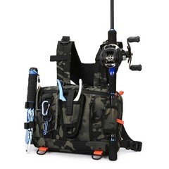 1pcs Multifunctional Outdoor Fishing Backpack, Chest Bag and Waist Bag