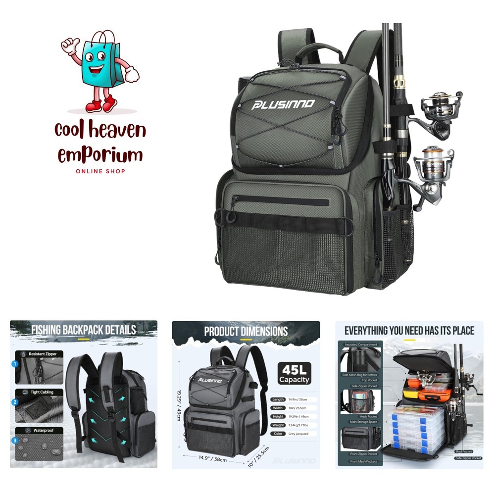 Ultimate Fishing Backpack with Cooler – Spacious, Durable & Ergonomic Design