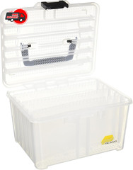 Plano 350500 Hydro Flo Spinnerbait Box Holds 72 Lures Clear Storage Container