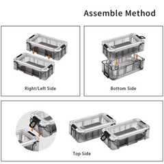 Mini Tackle Box Luminous Waterproof Accessories Box Removable Freely Assemble