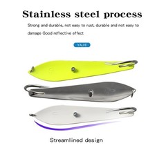 Stainless Steel Fishing Lure Hook 1.97in UV Reflective Big Spoon for Jigging