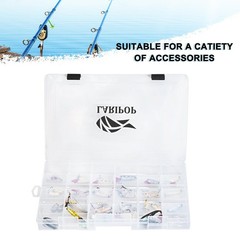 2-Pack 3700 Fishing Tackle Boxes, Clear Plastic Storage Trays with Adjustable…