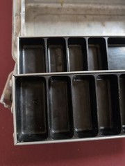 Vintage Unknown Aluminum Tackle Box-4 Tier Tray Old Lure Display Storage NICE