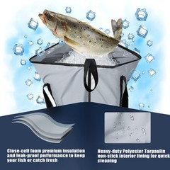 48-Hour Insulated Fish Cooler Bag – Portable & Keeps Fish Ice-Cold