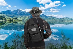 Tactical Sling Tackle Backpack Holster Fishing Crossbody Shoulder Strap Bag 1…