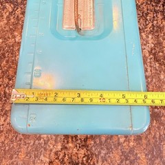 Vintage Loc-Wel 1356 Blue Metal Tackle Box Liberty Steel Fishing Lures USA 13”