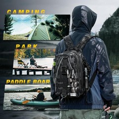 Fishing Backpack Tackle Sling Bag-Backpack with Rod Holder- Lightweight Tackl…