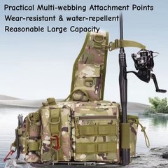 Camouflage Fishing Lures Should Bag Messenger Crossbody Bag Hiking Climbing Pack