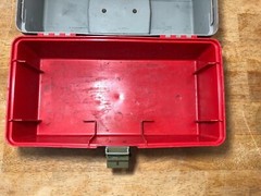 Vintage Plano 411 Tackle Box Red & Grey W/Tray