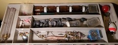 Vintage Plano 6300N Fishing Tackle Box & Tackles, dare Devil, Mepps, Ect.