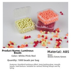 Sea Fishing Bead Stopper 1000pcs Glow in Dark 4mm 5mm 6mm for For lure Assembly