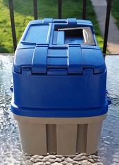 🔥PLANO 3-Tray TACKLE BOX W/ Dual Top Access~Collapsible Handle Blue/White “NEW”