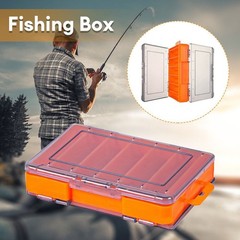 Fishing Tackle Box Lure Waterproof Compartments 2 Layer Storage Hard Case Hook
