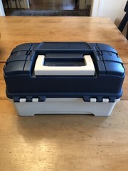 Plano Two Tray Fishing Tackle Box – Model 6202 Blue/White with Fishing Tackle