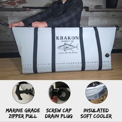 KRAKEN SUPPLY CO 48” Fish Kill Bag Game Bag Leak Proof Insulated Offshore