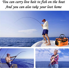 Foldable Fishing Bucket – Multi-Functional EVA Bag for Outdoor, Live Fish Lures