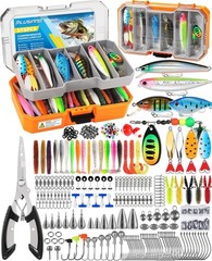 373 PCS Waterproof Fishing Lures Tackle Box Kit – Compact & Customizable