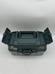 PLANO 2 tray Tacklebox # 6202-78 Hunter Green/Gray Made In Usa