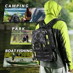 Waterproof Fishing Sling Backpack with Rod Holder, Tackle Gear, Angler Gifts