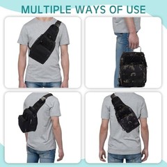 2 Pcs Small Fly Fishing Sling Waterproof Fishing Backpack Outdoor 600d Oxford