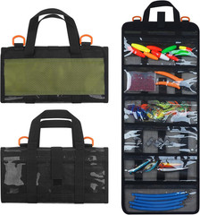 Fishing Lure Bag Lure Wraps Bait Organizer,6 Pockets Large Capacity PVC Portecti