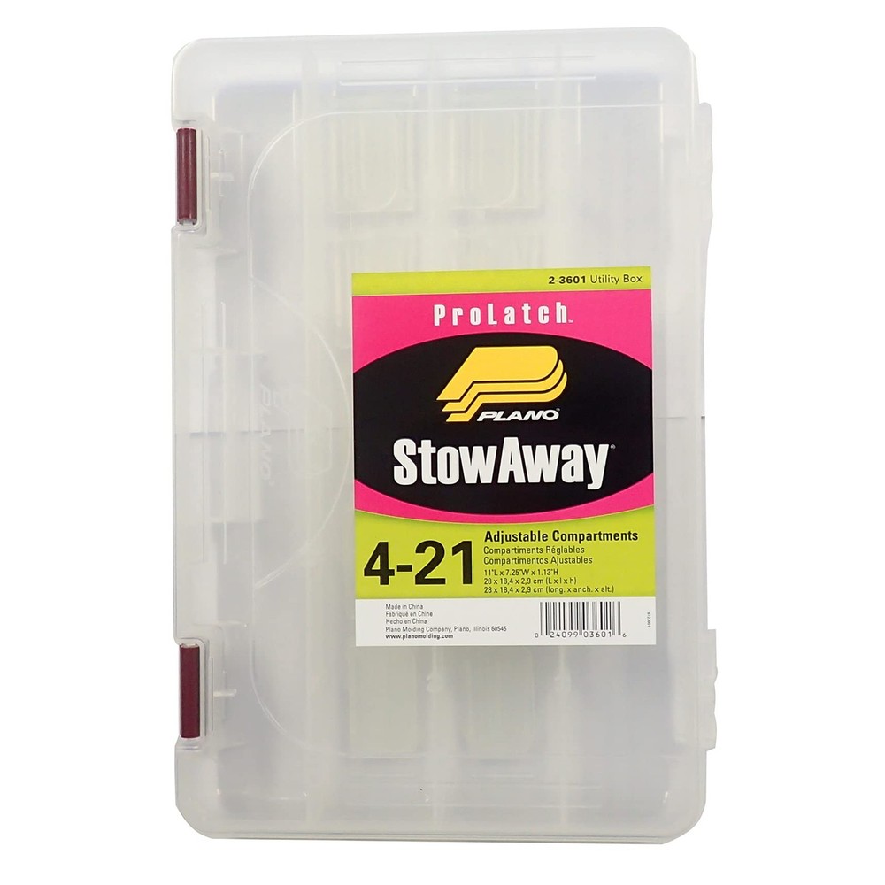 Plano 2-3601-00 Thin Stowaway with Adjustable Dividers, One Size, Clear