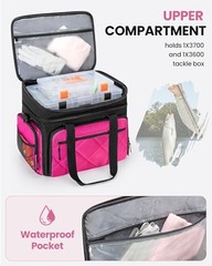 Fishing Tackle Bag, Fish Bag (Tackle Boxes Not Included), Rose | Large Lure