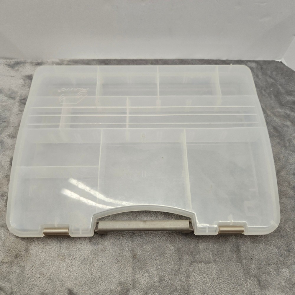 Plano 3870 Clear Plastic Tackle Box Organizer Craft Storage Case Made in USA