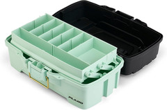 Tackle Box Kit Rust-Proof Brass Latch Deep Storage Top-Access Tray Fishing