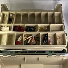 Vintage Plano 18” x 10” x 10” 7 Storage Tray Tackle Box Loaded w/Fishing Gear
