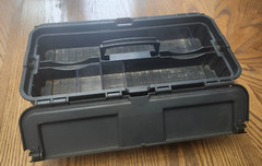 Compact Akro-Mils Tool Box Case Tackle Box (2-Layer) Dark Gray USED