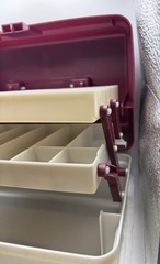 VTG Plano Fishing Tackle Box Model 3200 – 2 Tier Fold Out Trays 18 Compartments