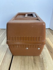 Vintage FENWICK Woodstream 1060 Folding 3-Tray Fishing Tackle Storage Box Brown