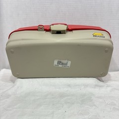 Vintage Plano Red Plastic Fishing Tackle Box With Inner Tray Storage Clean