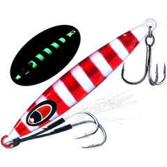 30g/40g/60g Iron Plate Luminous Sinking Jig Lure for Boat Night Fishing Use