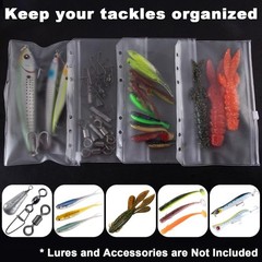 Dr.Fish Bait Binder Bags Worm Wallet Binders Travel Portable Compact Tackle Stor