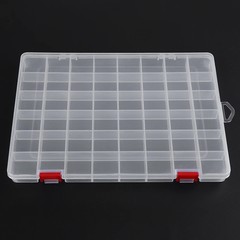 48 Compartments Plastic Storage Saver Box Organizer Case Nails Beads Jewelry