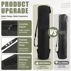AGOOL Fishing Pole Bag with Rod Holder Bag, 5 & Large, Black