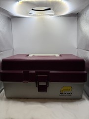 VTG Plano Fishing Tackle Box Model 3200 – 2 Tier Fold Out Trays 18 Compartments