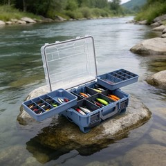 3-Layers Large Fishing Tackle Storage Box Removable Tackle Tray Utility Boxes