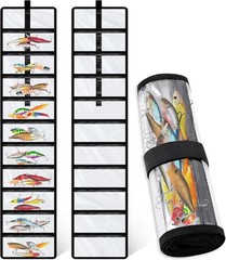Efficient Fishing Lure Storage – 2 PVC Wraps with 10 Pockets, Lightweight Design